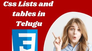 Css Lists || Css Tables