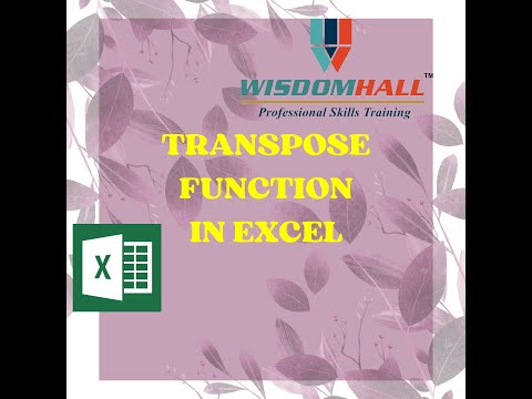 Flip It Like a Boss: Excel's Transpose Trick Revealed! with @Wisdomhall