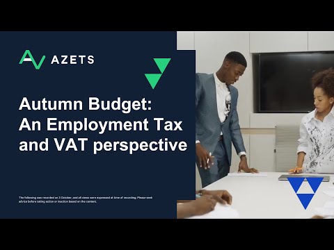 Autumn Budget 2024: An Employment Tax and VAT perspective