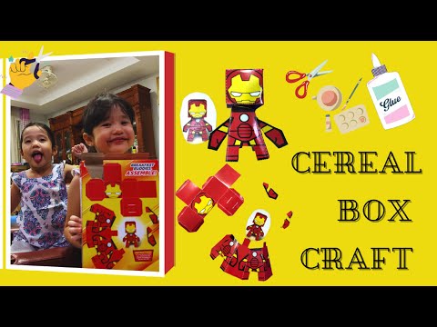 Iron Man Art out of Cereal Box | DIY Craft | Fun at Home