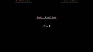 why 0! = 1 ? | quick and easy proof #maths