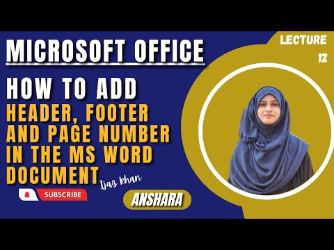How to add header, footer and page number in the MS Word document