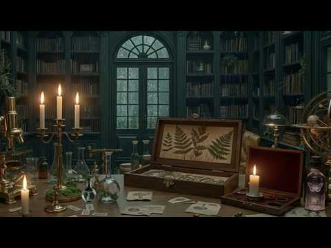 Alchemist's  Apothecary Ambience 🧪 Rain, Fire & Gentle Music for Full Immersion & Focus