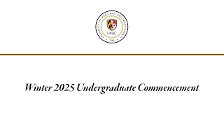 UMBC Winter Undergraduate Commencement 2025