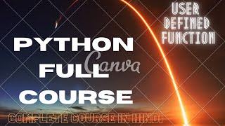 Python Full Course 66 User Defined Function