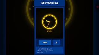 Real time clock in html @Fimtty #basichtml #besthtmltutorial #codelearning #codingforbeginner #html
