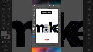 Create AMAZING Negative Space Art in Illustrator 😱✨ #shorts #illustration #viral #trending #design
