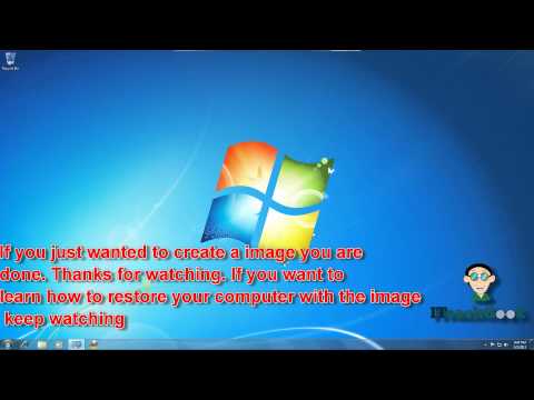 How to Create and Recover a system image on windows 7