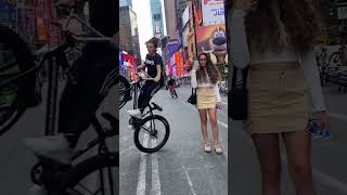 "Bike Stunts in Times Square Turn Heads! 🚴💥 NYC Goes Wild! #shorts"