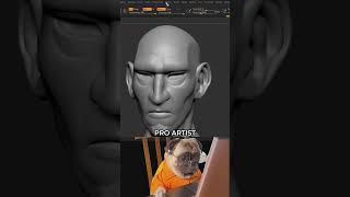 Noob VS pro artist 3D #zbrush #maya #blender