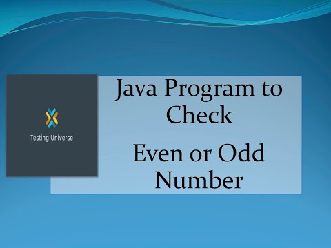 Java Program to Check Even or Odd Number