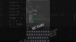 How to swap two numbers in c++ | Swapping Program In C++ Language | how to perform swapping #shorts