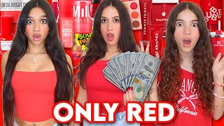 NO BUDGET SHOPPING IN ONLY RED!❤️