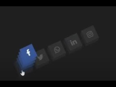 CSS 3D Icon Hover Effects || CSS 3D Isometric Social Media Icon Hover Effects || Fontawesome Icons