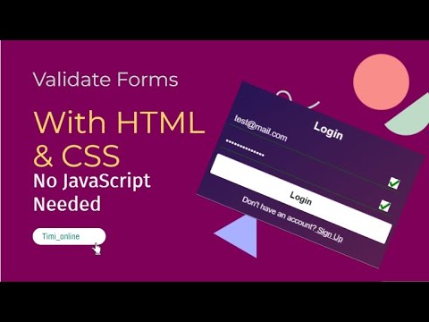 simple form validation with just HTML and CSS (no JavaScript)