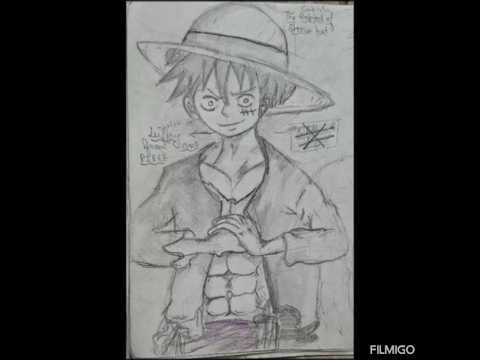 luffy drawing pt 2 #audio #space #music #universe #anime