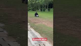 sitting on the electric skateboard #ecomoblm24 #mountainboarding#skateboarding #esk8squad