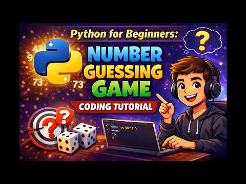 Python for Beginners: Number Guessing Game Coding Tutorial