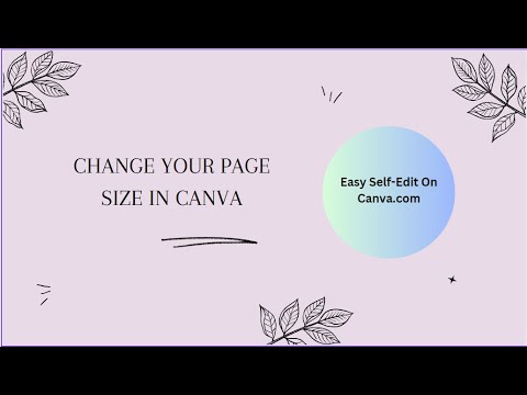Change your page size in Canva