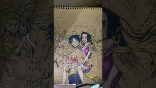 No idea #onepiece #art #anime #drawing #luffyandboa #zoroandhiyori #marvel #moviescenes