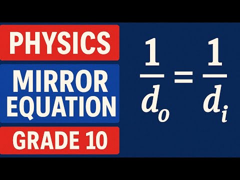 Mirror equation.@Physicslearnings .derived mirror formula.