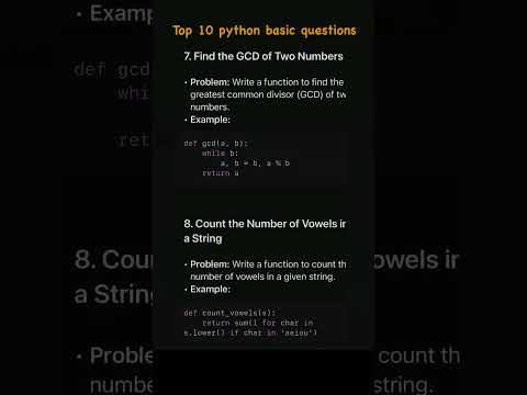 The basic questions of python you should know #pythonproblems #codingforbegginers #coding #python