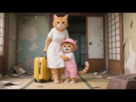Ginger Kitten Helps Mama Cat Clean Up Her Old and Messy House 🙀🧹🏠| Cute Cat Videos
