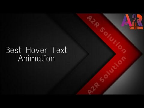 Best Text Hover Effect Animation Using HTML & CSS