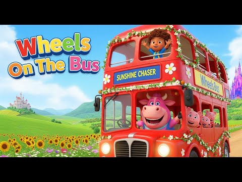 Wheels on the Bus kids song | @CocoMooCow Nursery Rhymes & Kids Songs | Wheels On The Bus Go To Town