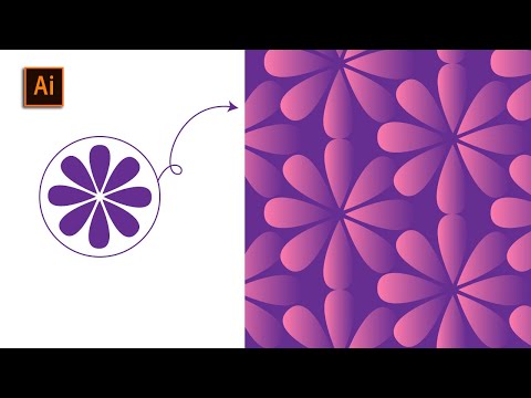 How to add a pattern / object to a shape | illustrator tutorial | for beginners