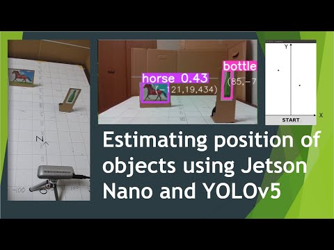 Estimating position of the objects using Jetson Nano and YOLOv5