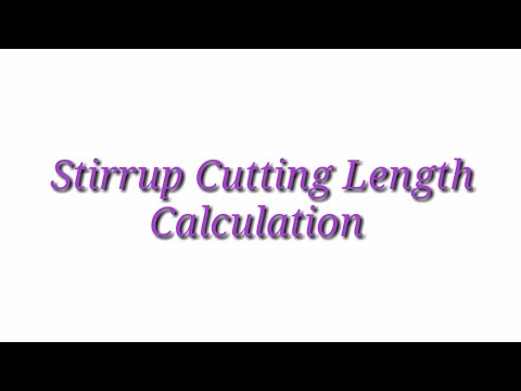 Stirrup Cutting Length Calculation