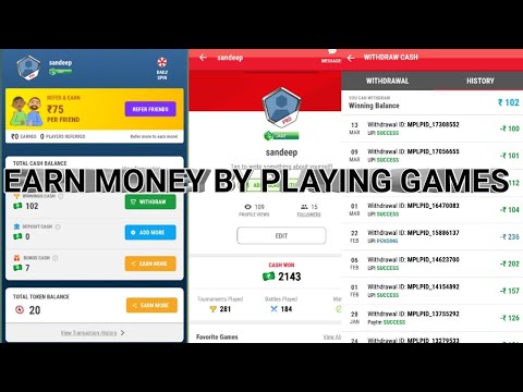 EARN MONEY BY PLAYING GAMES | MPL