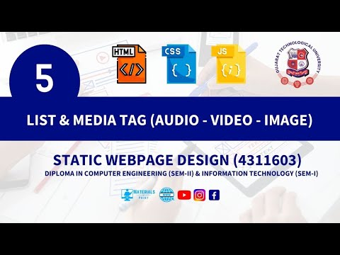 STATIC WEB PAGE DESIGNING | HTML | PART 05 | MATERIALS POINT