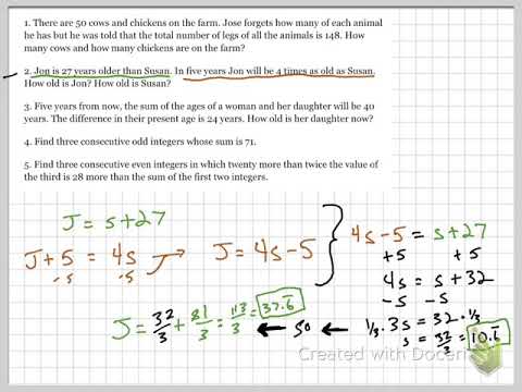 Algebraic Thinking - Age Riddle #1