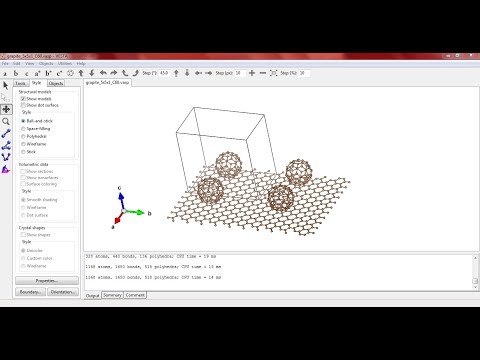 Making a Graphene / C60 heterostructure in Vesta - part 2
