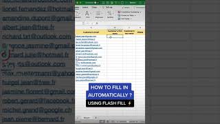 How to use FLASH FILL in #Excel ? ⚡️