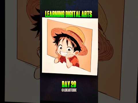 Learning Digital_Day20 #luffy #onepiece #digitalart #beginner #shorts #digitaldrawing #procreate
