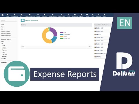 Tutorial 2 - EN - Expense Reports with Dolibarr ERP CRM