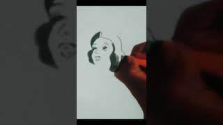 Snow White #drawing #shortsfeed #shivanibabu #art #stencilart #snowwhite #snowwhiteandthesevendwarfs