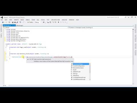 Database connection in ASP dotnet. the simple way