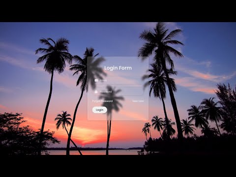 Glassmorphism Login Form using HTML and CSS only