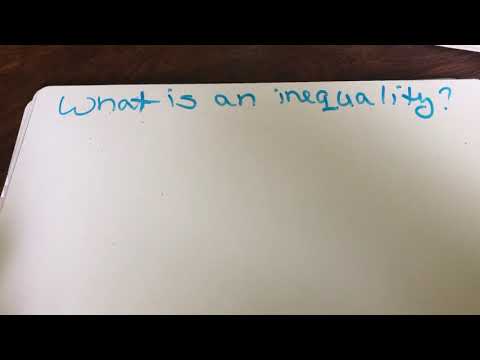 What is an inequality?