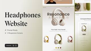 Modern React JS Ecommerce Website with Tailwind CSS & TypeScript | Headphone Store 2026