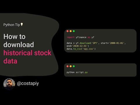 How to download historical stock data from Yahoo Finance using Python