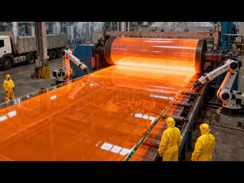 Inside the Tempered Glass Factory - How Ultra-Strong Safety Glass Is Made From Sand (Full Process)