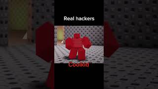 Real hackers vs fake hackers #roblox #robloxhackers #hacker #1x1x1x1 #coolkid #tubers93 #guest666