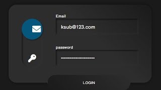 Animated login for degisn with css and Javascript | HTML form Design | web design tutorial
