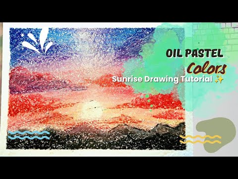 Oil Pastel Sunrise Drawing Technique | For Beginners | @LuminousX_LX ☀️😎