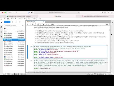 Reproducing the LinnOS experiment on Chameleon with Jupyter